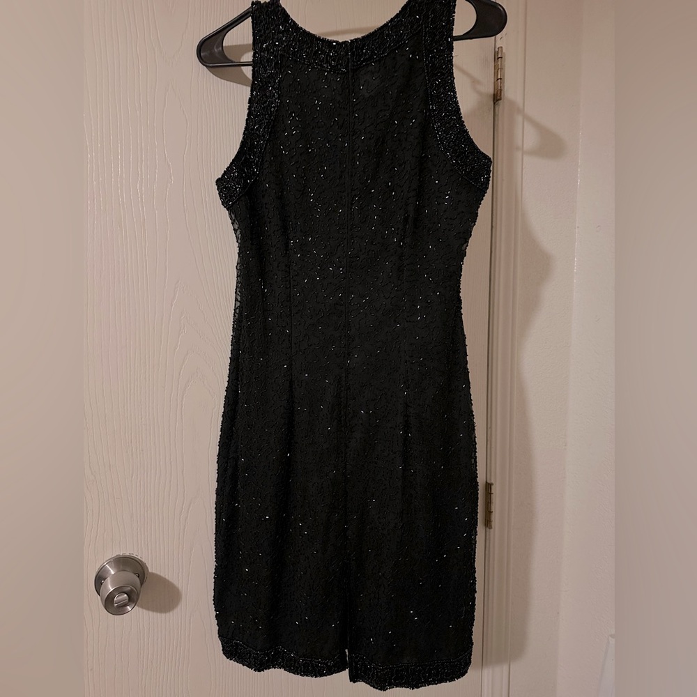 Laurence Kazar Paris-New York Vintage Black Beaded dress